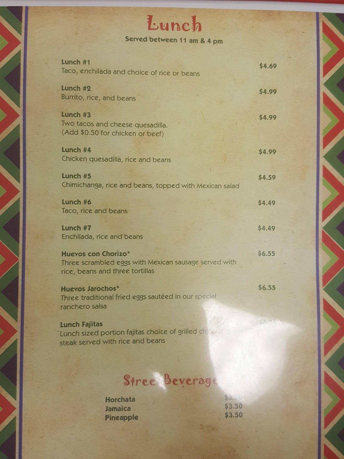 Menu at Jarochitos Mexican Street Food restaurant, Ludowici, 386 E Cypress St