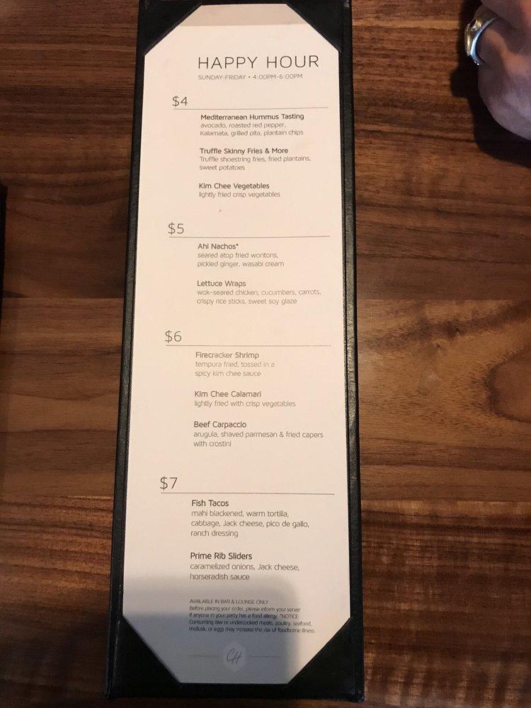 Menu at Chart House steakhouse, Stateline