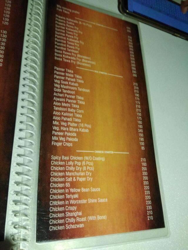 The Kitchen menu