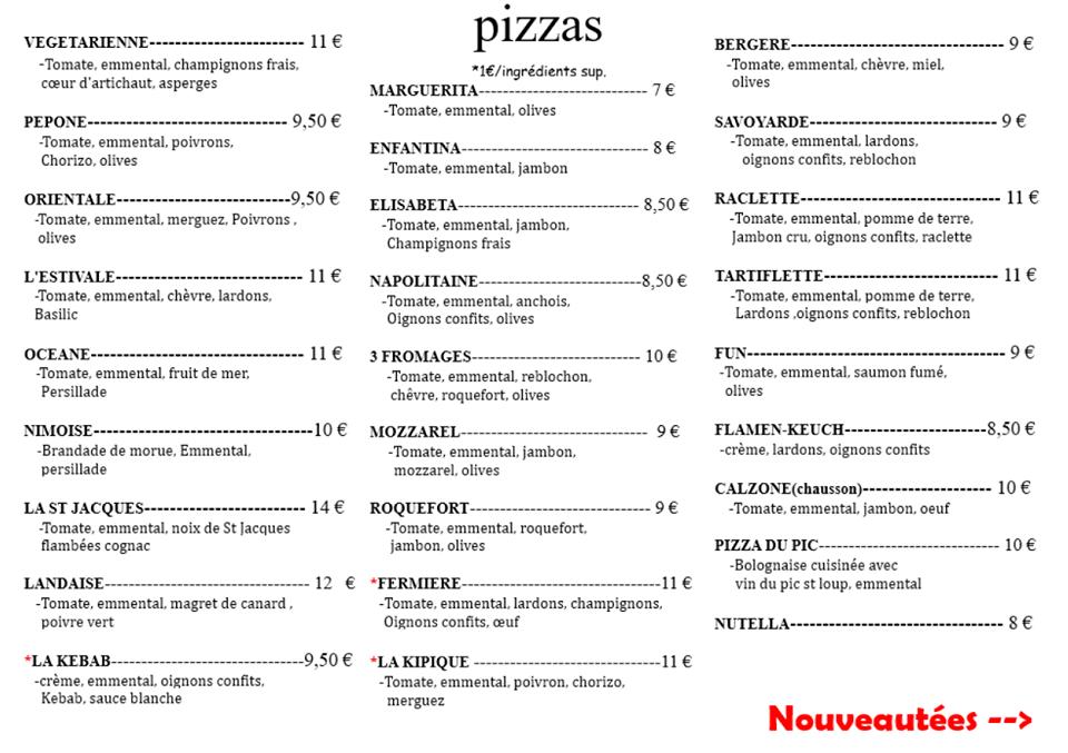 Pizza saint mathieu de tréviers