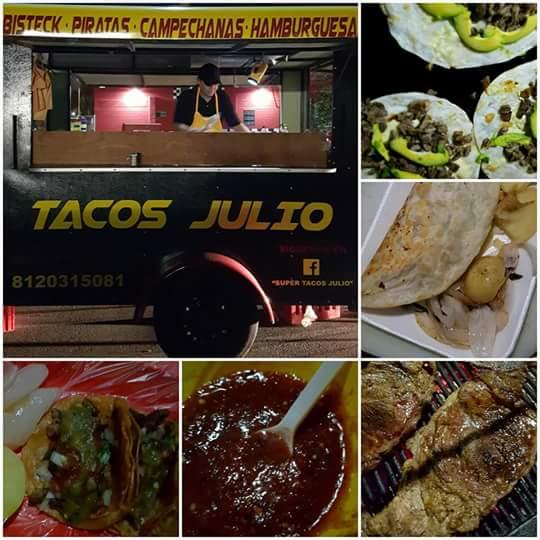 Menu at Tacos Julio restaurant, Ciudad Apodaca