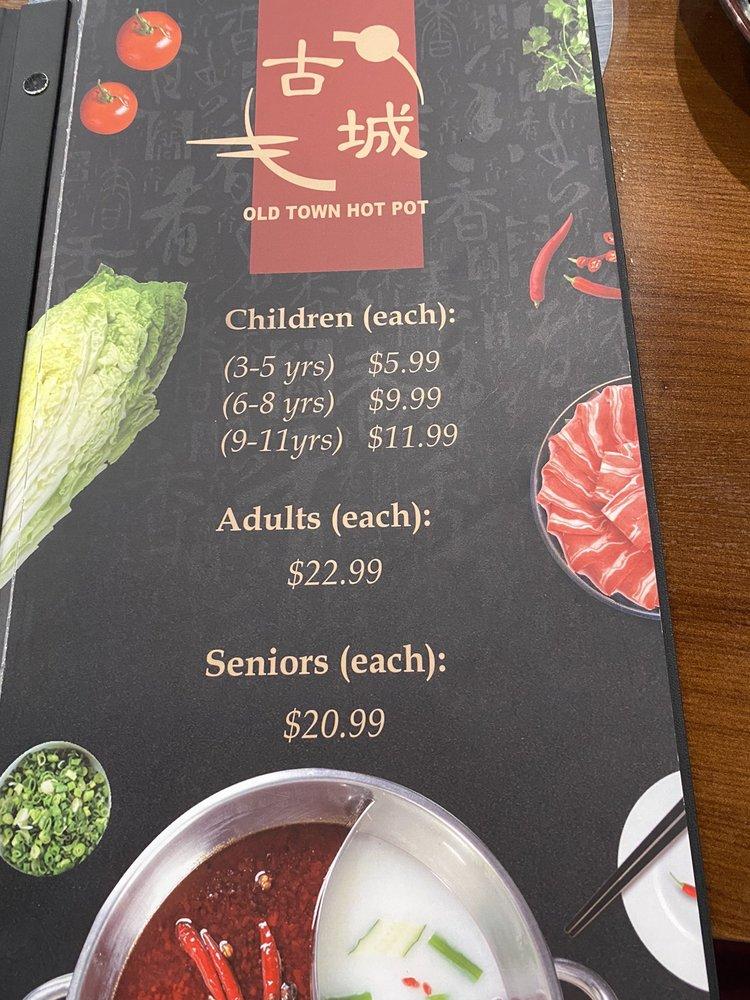 Carta del restaurante Old Town Hot Pot, Aurora
