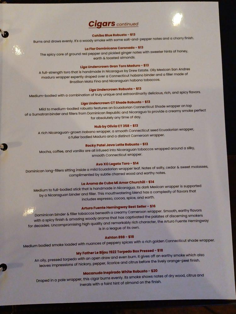 Menu at The Whiskey Barrel, Port Jefferson