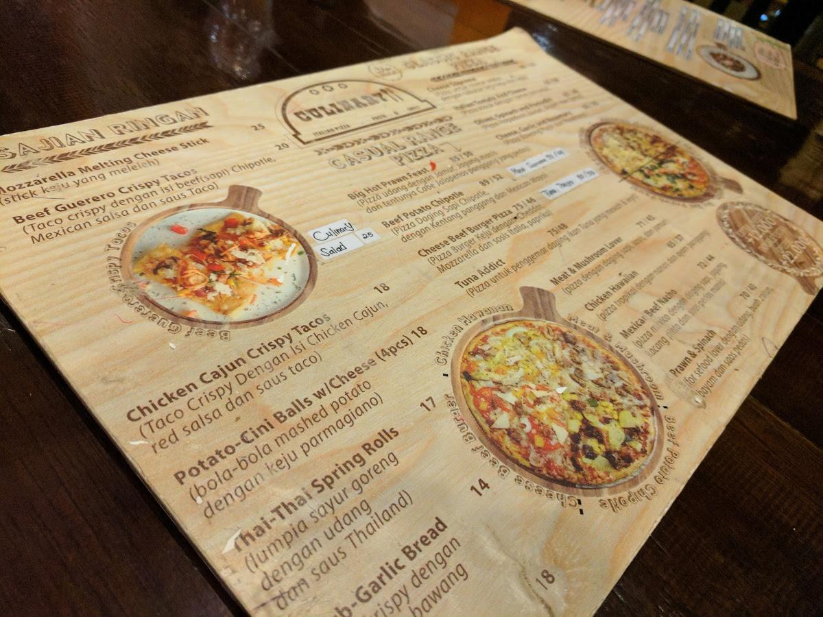 Menu at Culinary Italian Pizza, Pasta & Grill cafe, Kantor