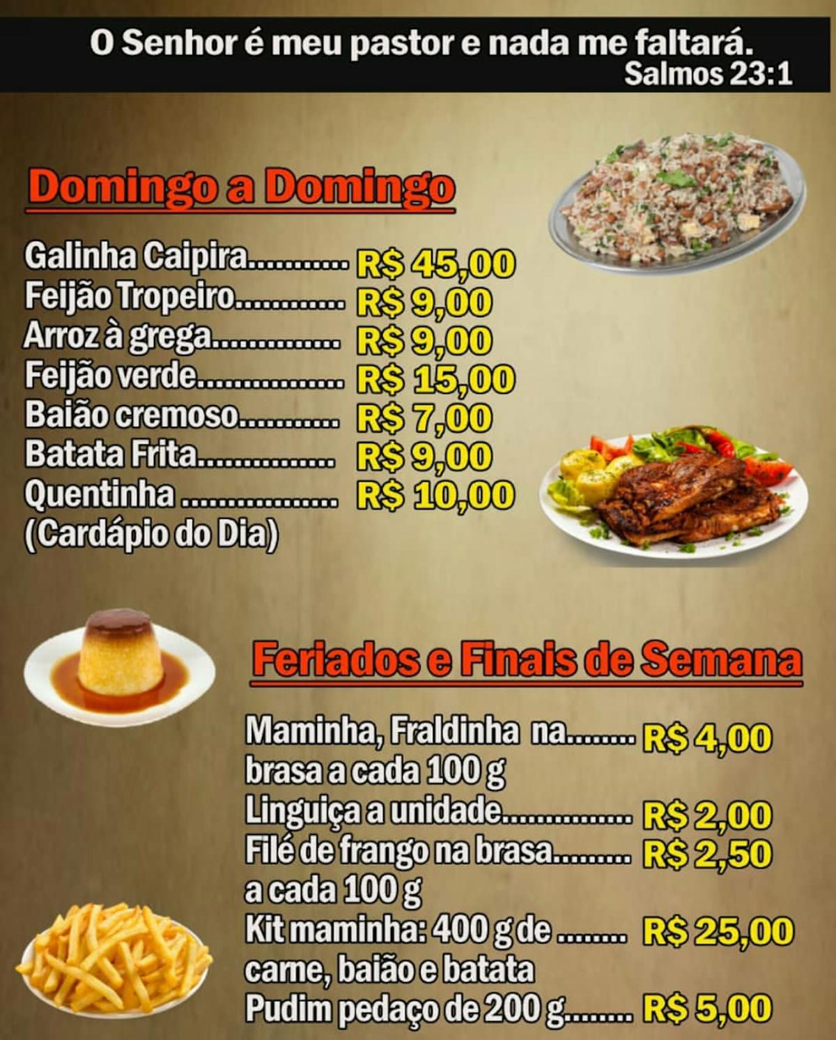 Menu em Marmitaria Familia do Vale restaurante, Fortaleza