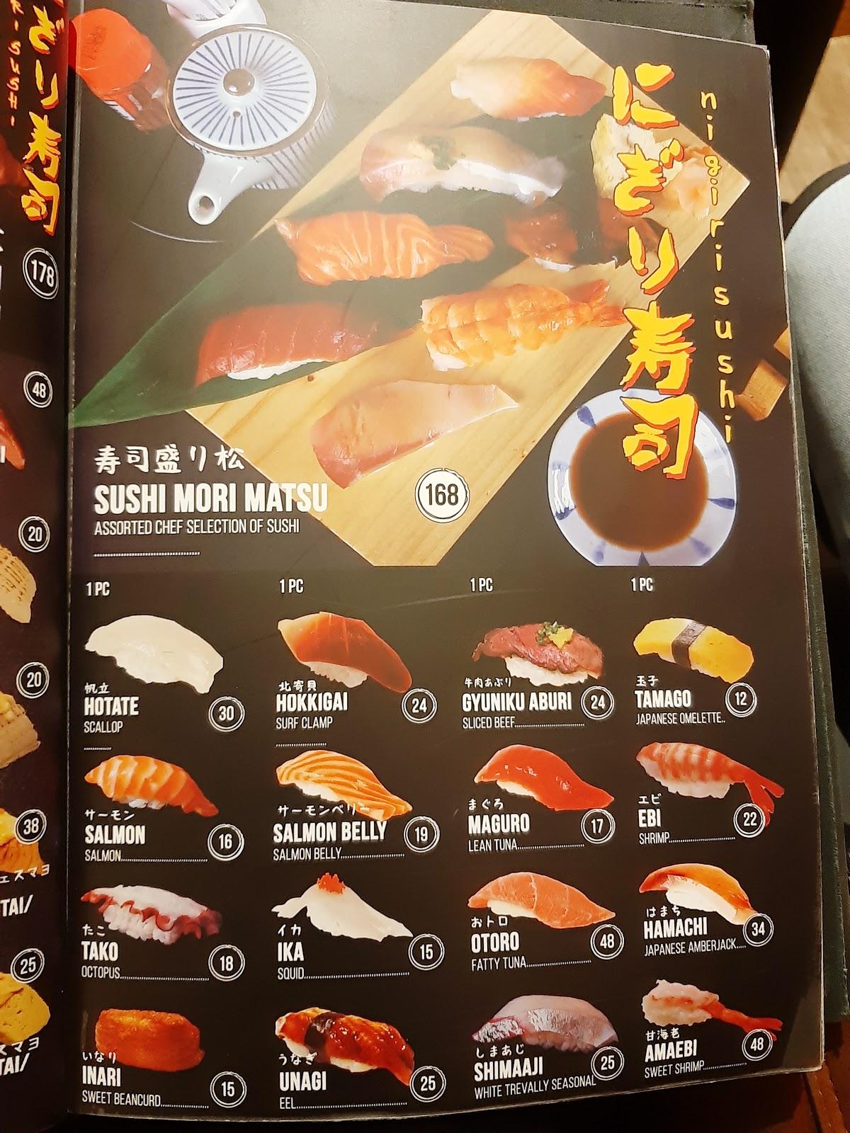 Menu at Sushi Matsu - Menteng restaurant, Jakarta, Grand Cemara Hotel