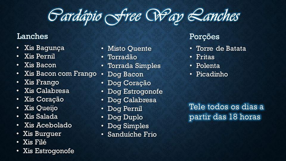 Freeway_lanches cardápio