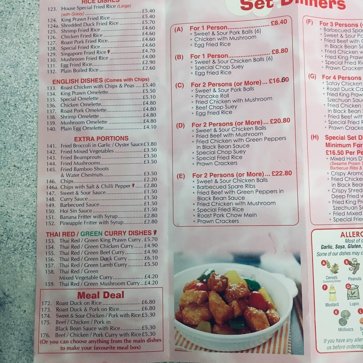 Menu At Oriental Palace Restaurant Sunbury On Thames