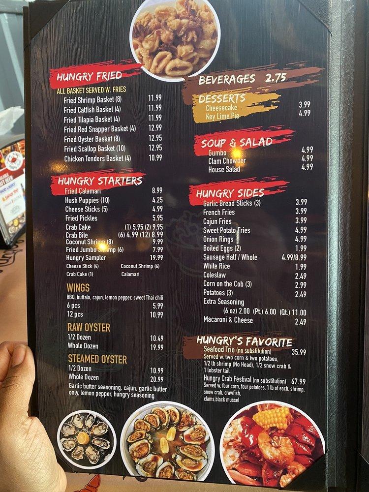 Menu at Hungry Crab Juicy Seafood & Bar Restaurant Orlando, Orlando