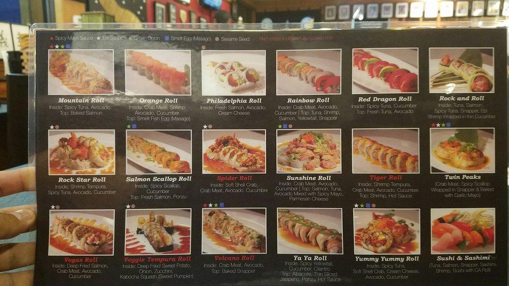 Menu at O Sushi Restaurant, Tucson