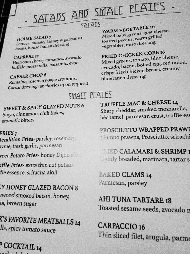 Menu at The Rendition Room pub & bar, Universal City