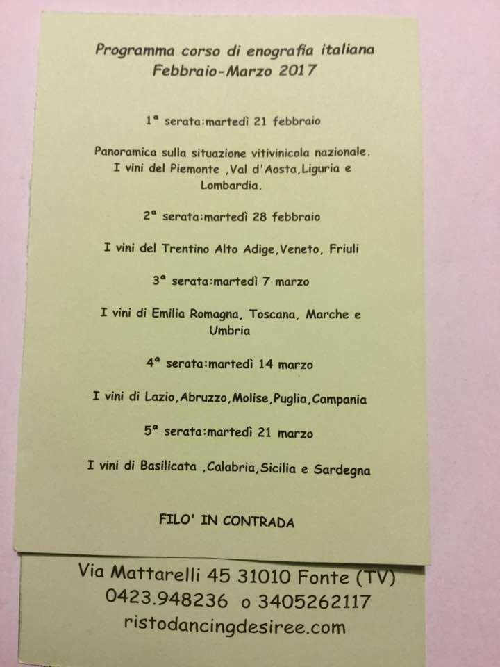 Menu di Ristodancing Desiree 