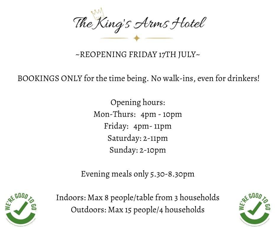 Menu at The Kings Arms Hotel pub & bar, Castle Douglas