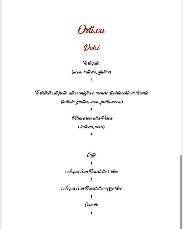 Menu di Ristorante Ca Dal Cüsu 