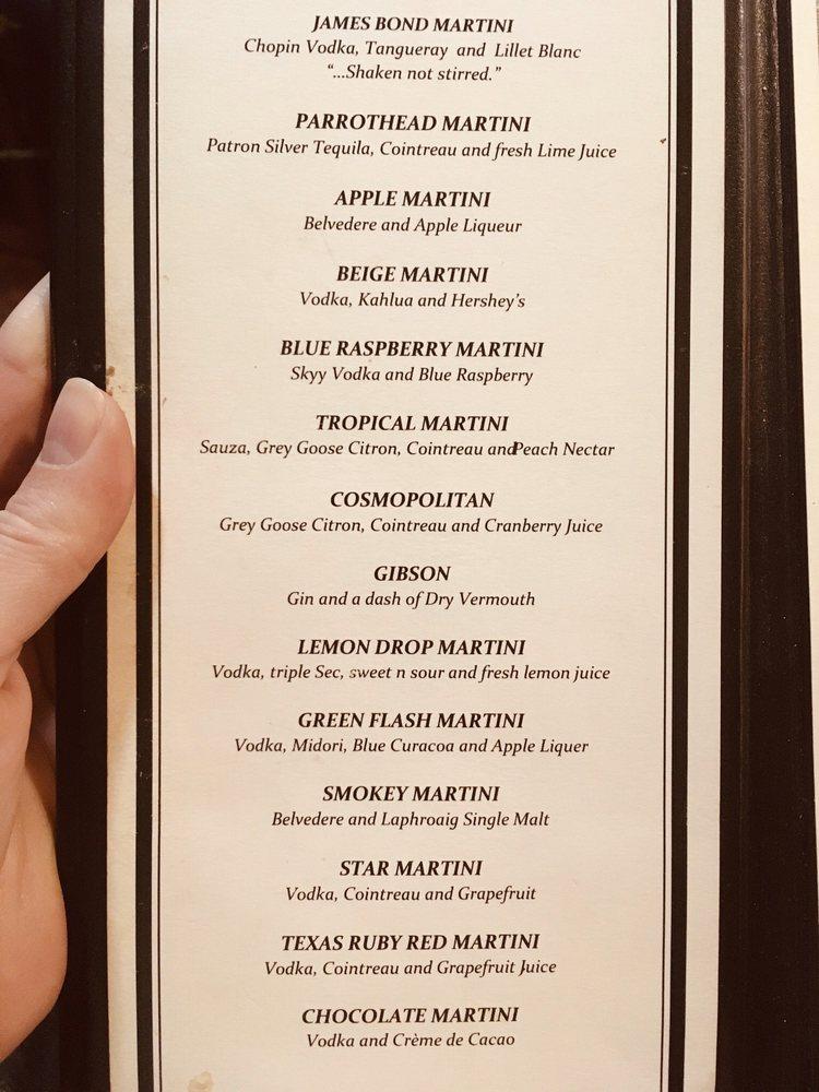 Menu at Wall Street Bar & Grill, Midland