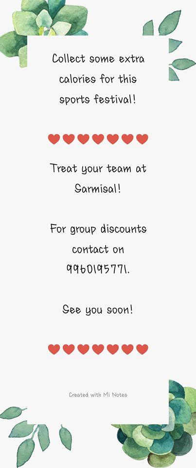 Sarmisal menu