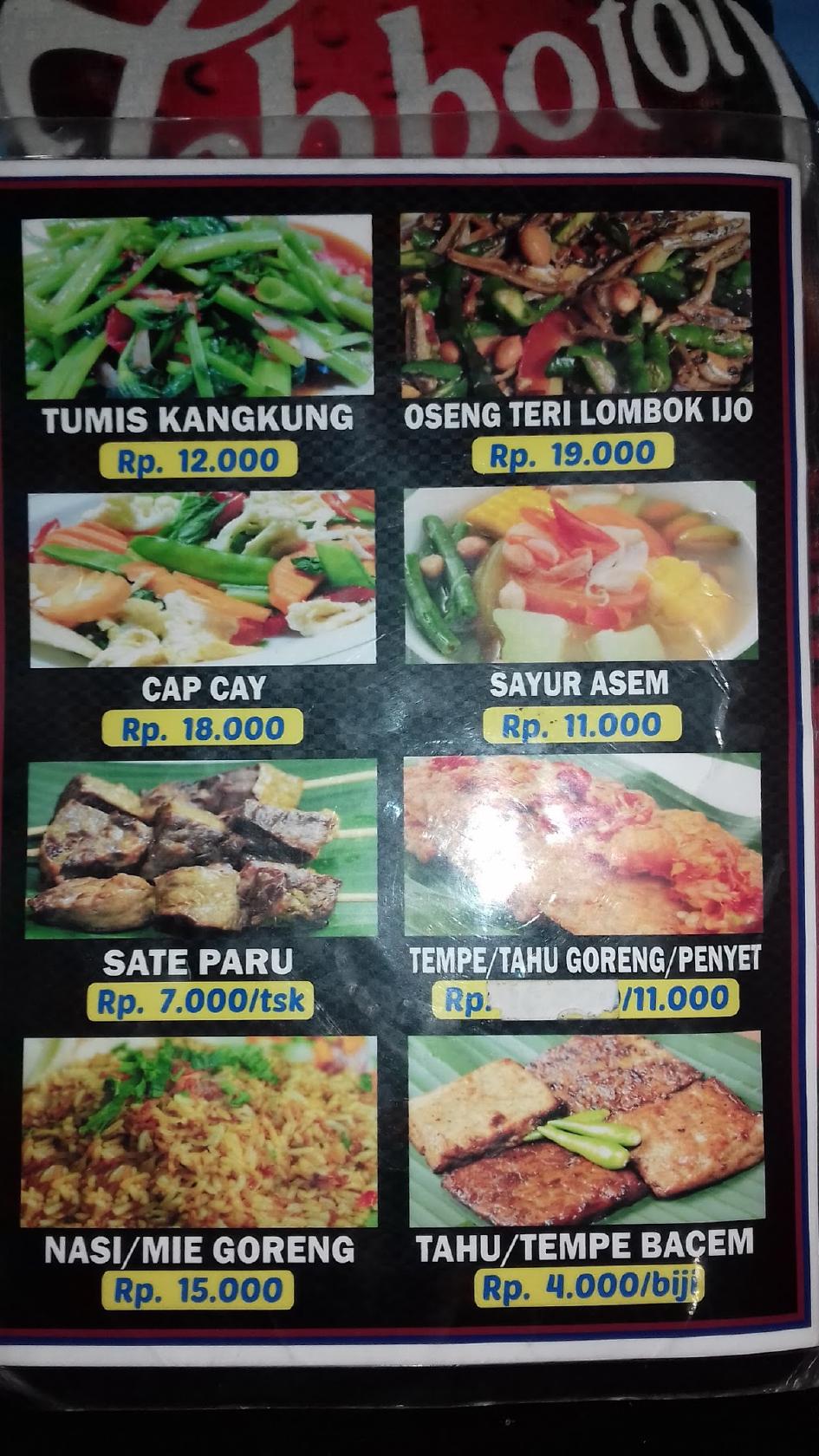 Menu At Ayam Penyet Surabaya Restaurant Medan Jl Sisingamangaraja No