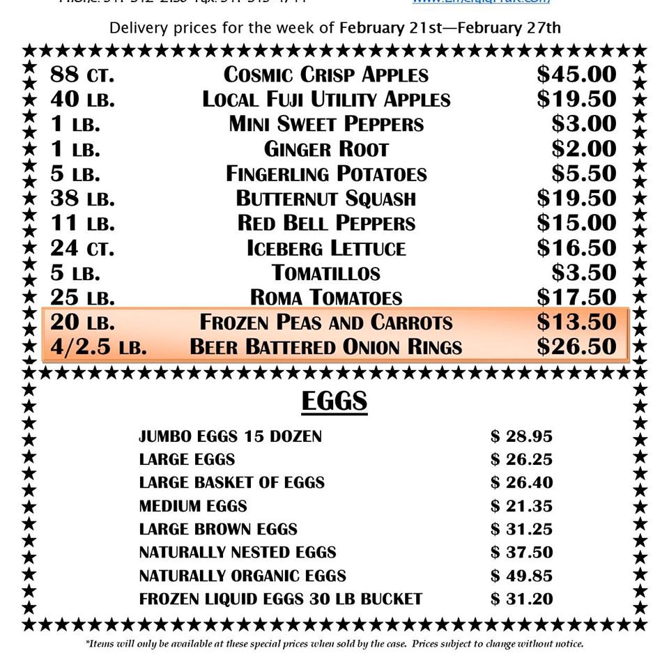 Menu at Emerald Fruit & Produce, Eugene