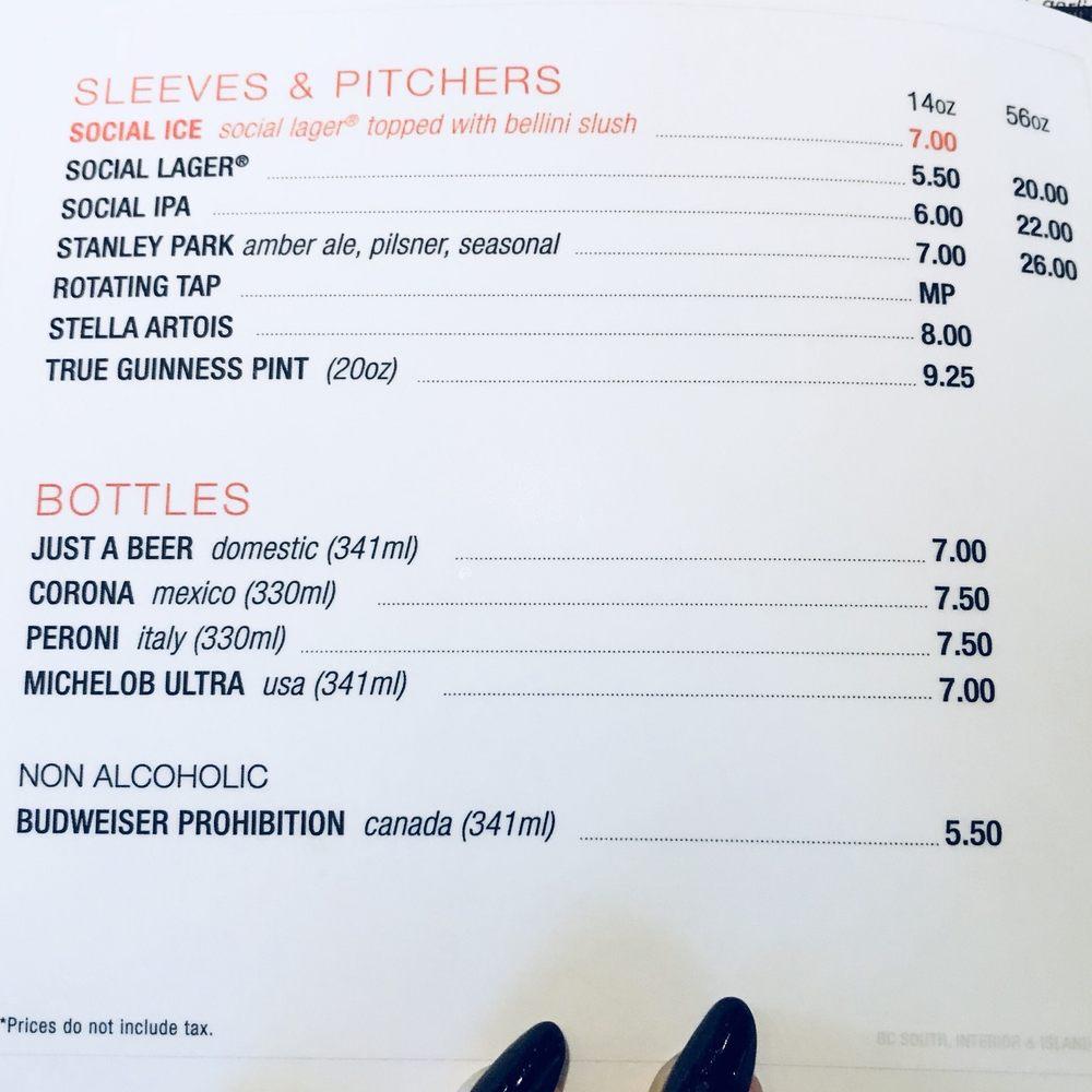 Menu at Browns Socialhouse Schoolhouse pub & bar, Coquitlam, Lougheed Hwy.
