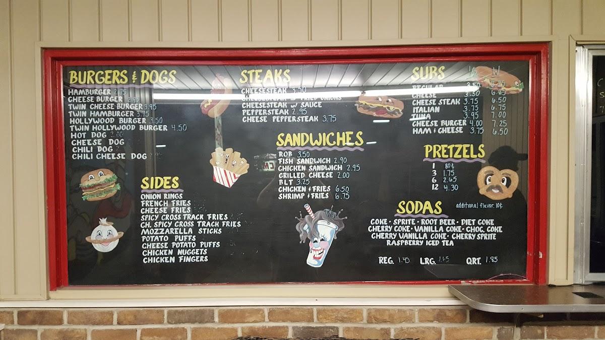 Menu at Twin Kiss Drive In restaurant, Clayton