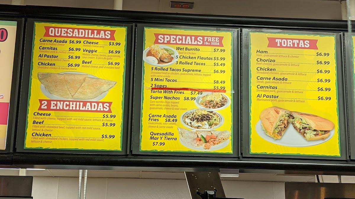 Menu At Aliberto’s Jr Mexican Food Restaurant, Renton