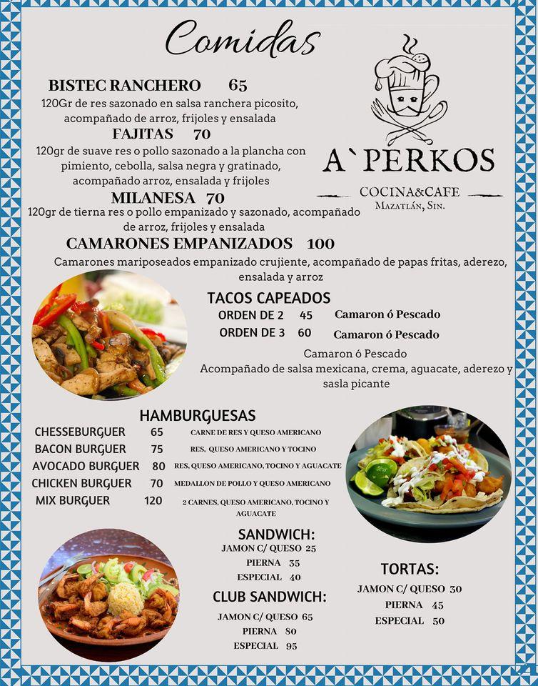 Menu At A Perkos Restaurant Mazatl N