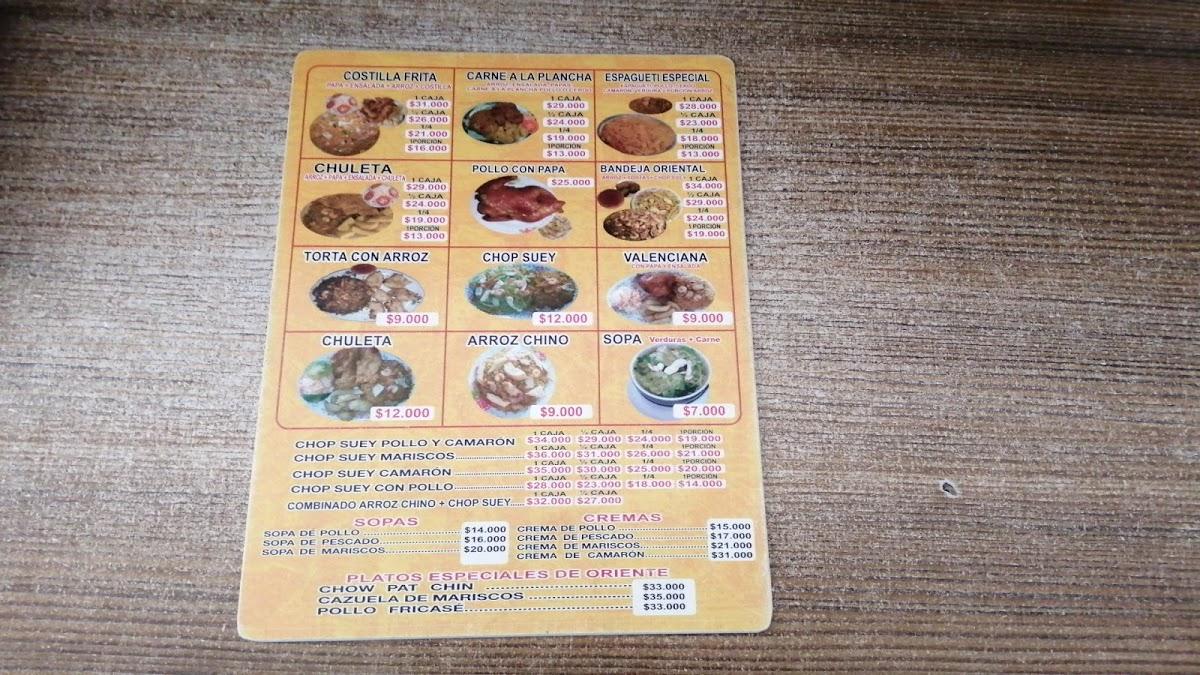 Menu at Restaurante Lai Quin, Manizales