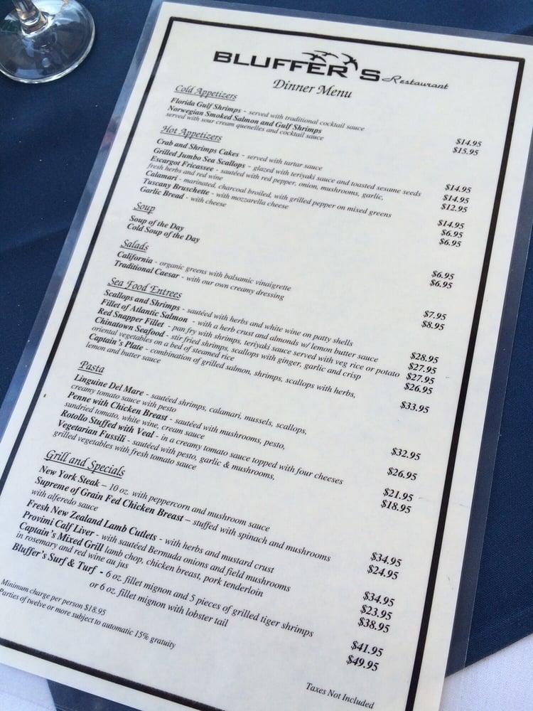 Menu At Bluffer S Park Marina Restaurant Toronto