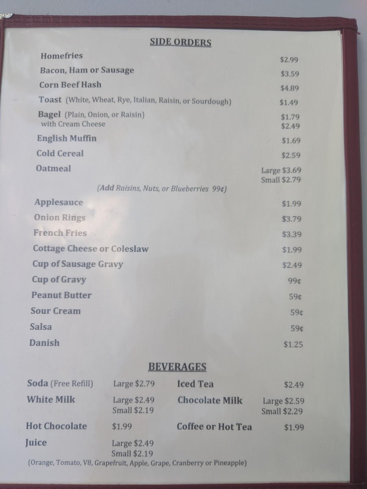 Menu at Pavlos' Restaurant, Auburn