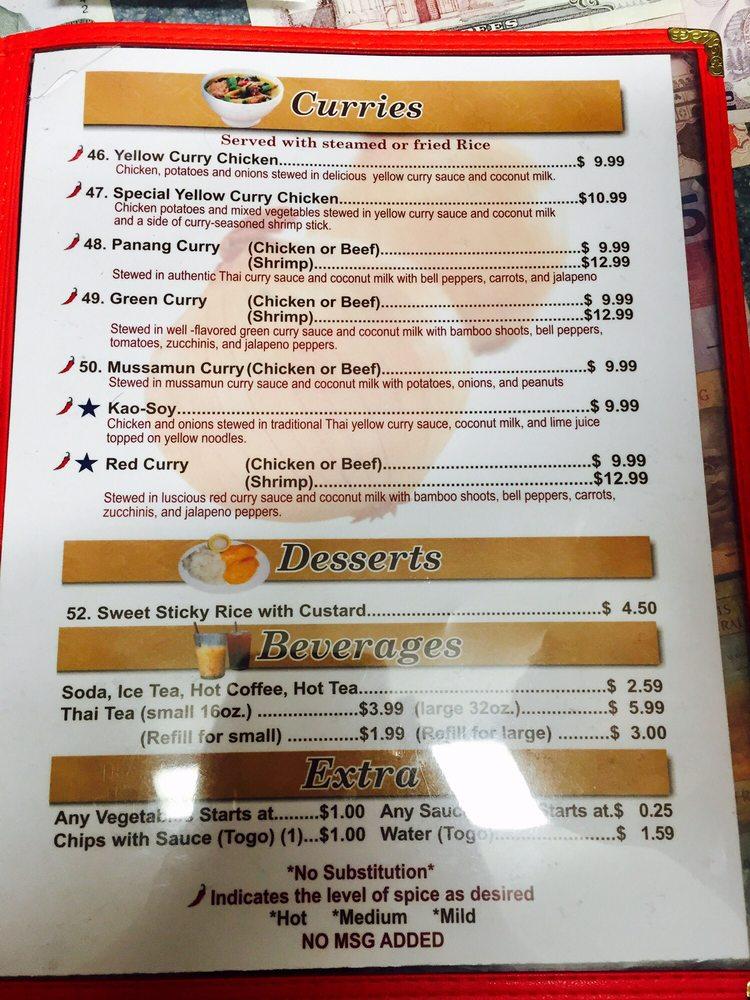 Menu At Thai House Restaurant Midland   Rb89 Thai House Thai And Chinese Food Menu 