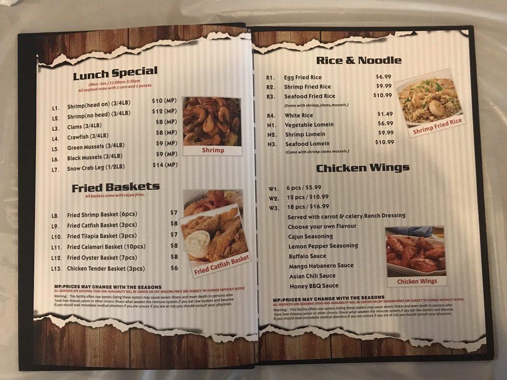 Menu at Craving Crab restaurant, Tulsa
