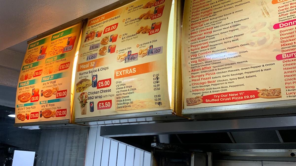 Menu at Penistone Balti house LTD fast food, Sheffield, 8 Market St