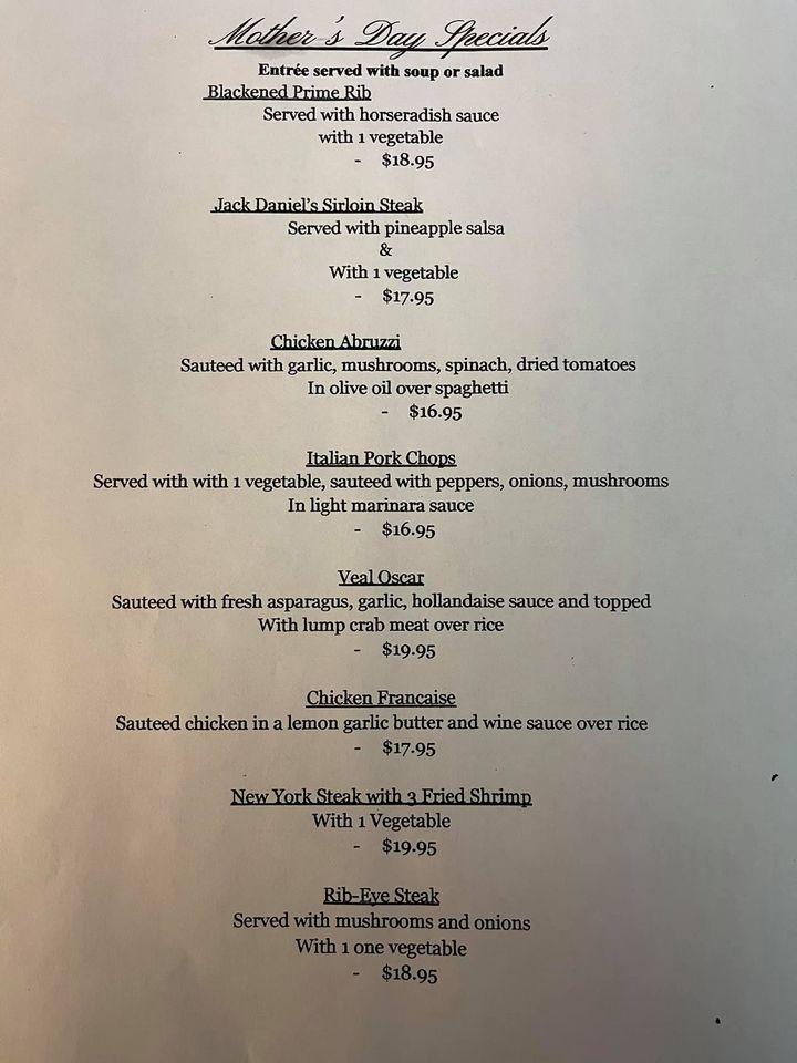 Menu at Chalfont Family Restaurant, Chalfont, 36 W Butler Ave