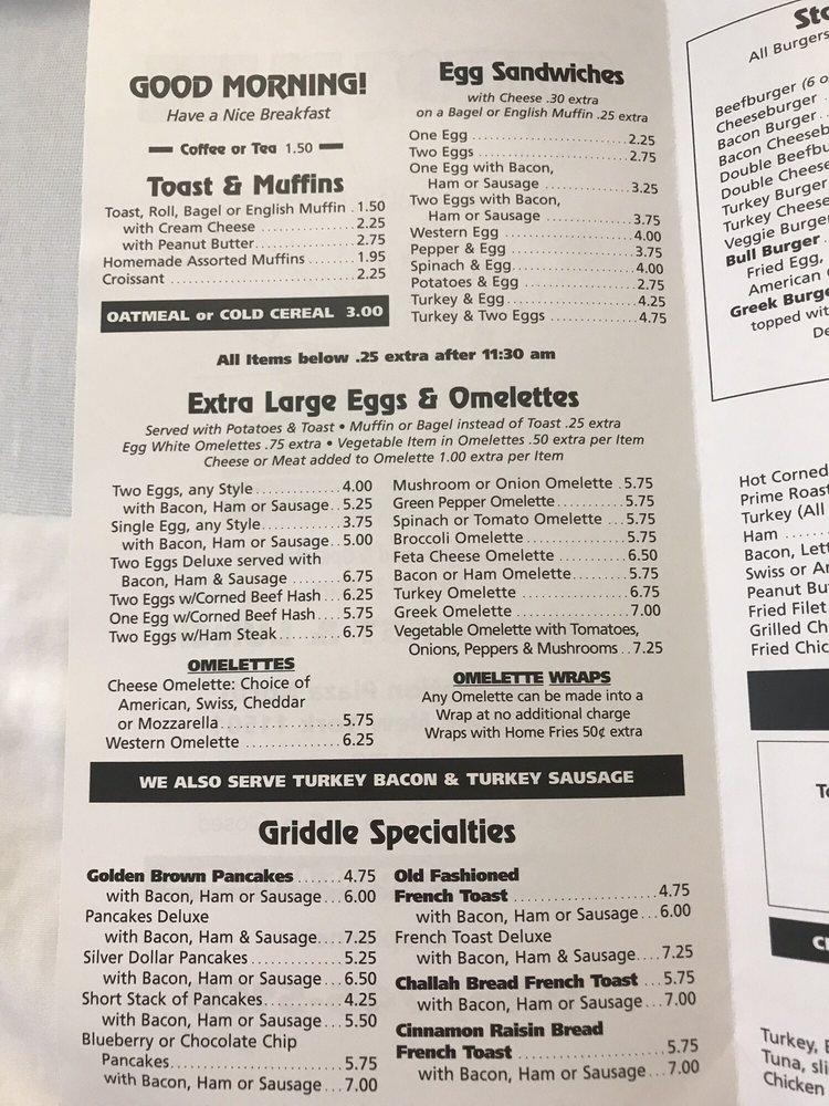 Menu at Station Plaza Coffee Shop and Diner restaurant, Mineola