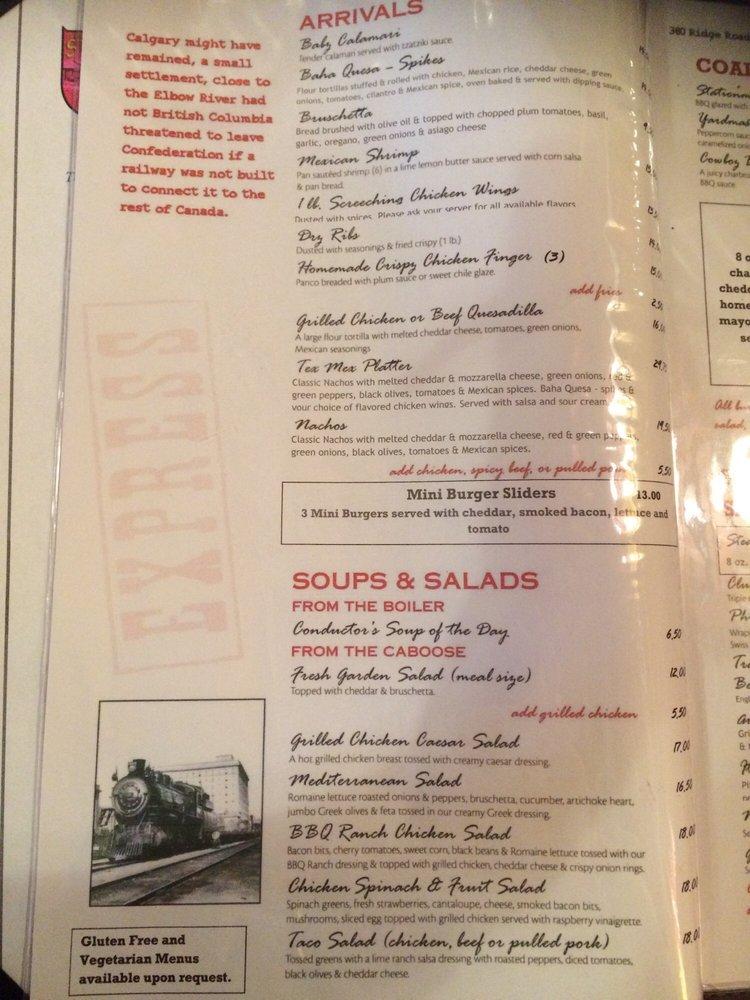 Menu at Strathmore Station Restaurant & Pub, Strathmore