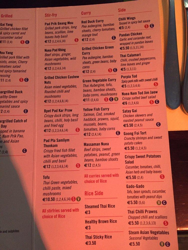 Menu at Khao Asian Street Food restaurant, Killarney