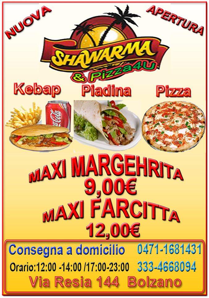 Pizzería Shawarma & Pizza4u, Bolzano