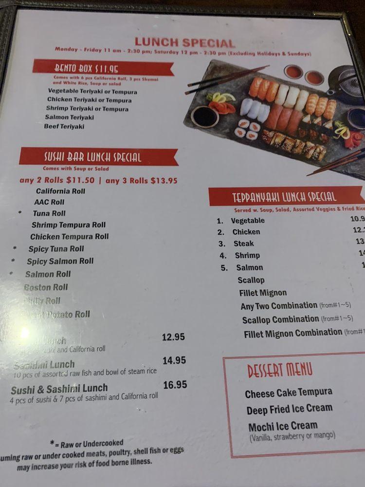 Menu at JANA STEAKHOUSE, Saint Johns, 480 Durbin Pavilion Dr 101