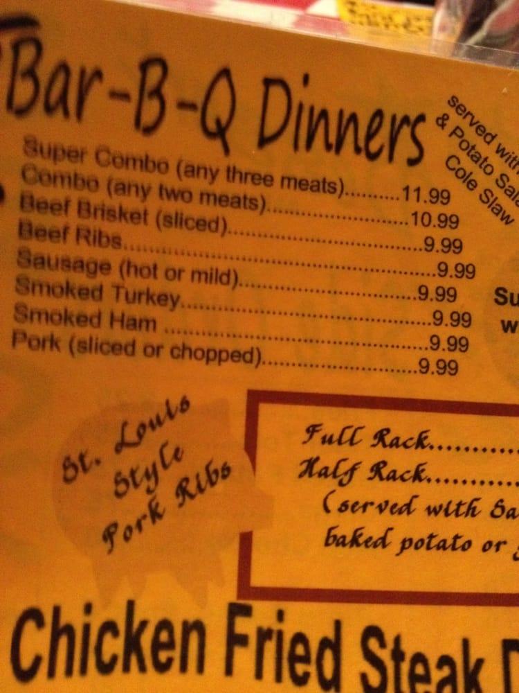Menu at Big Smith's BarBQ & Catfish, Sulphur Springs
