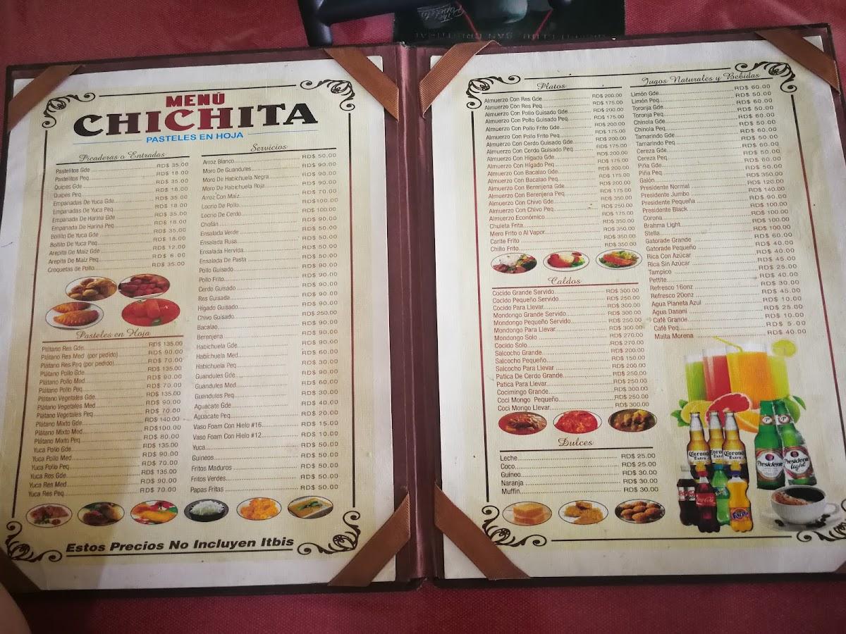 Carta del restaurante Pasteles En Hoja Chichita, San Cristobal