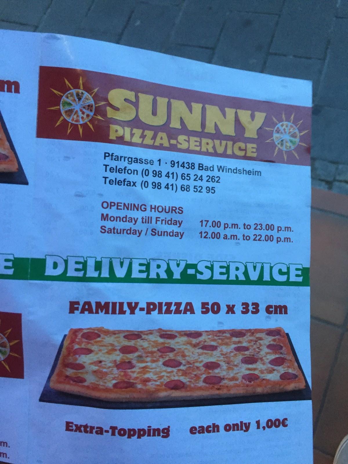 Sunny Pizza-Service, Бад Виндсхайм - Отзывы о ресторане