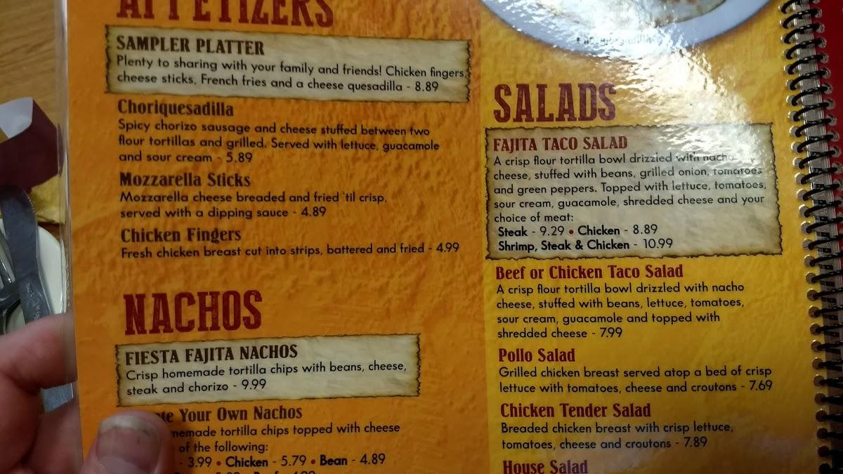 Menu at Dos Molinos Mexican Restaurant, Kokomo