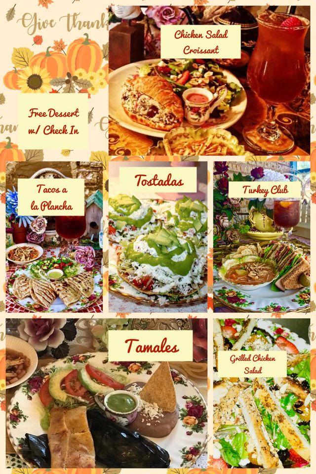 Menu at Paula's Tea House & Deli restaurant, Hidalgo