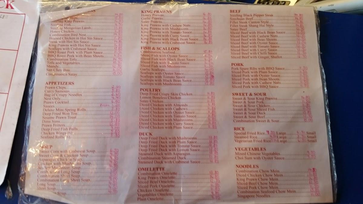 Carta de Dragon Garden Family Restaurant, Bundamba, 21 Brisbane Rd
