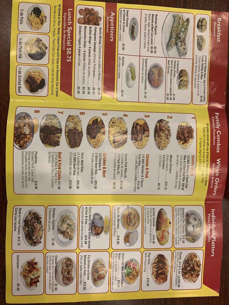 Menu at Mega BBQ, Morristown