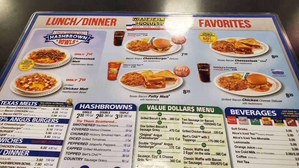 Menu at Waffle House restaurant, Lawrenceville, 455 Bethesda School Rd