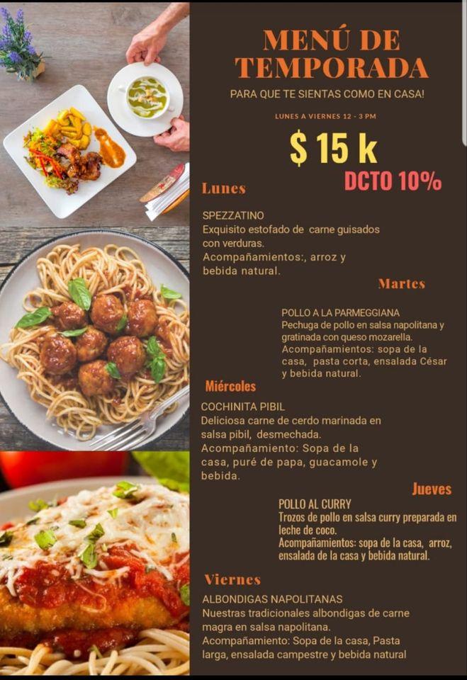 Menu at Pepper Gourmet D.C. restaurant, Bogotá