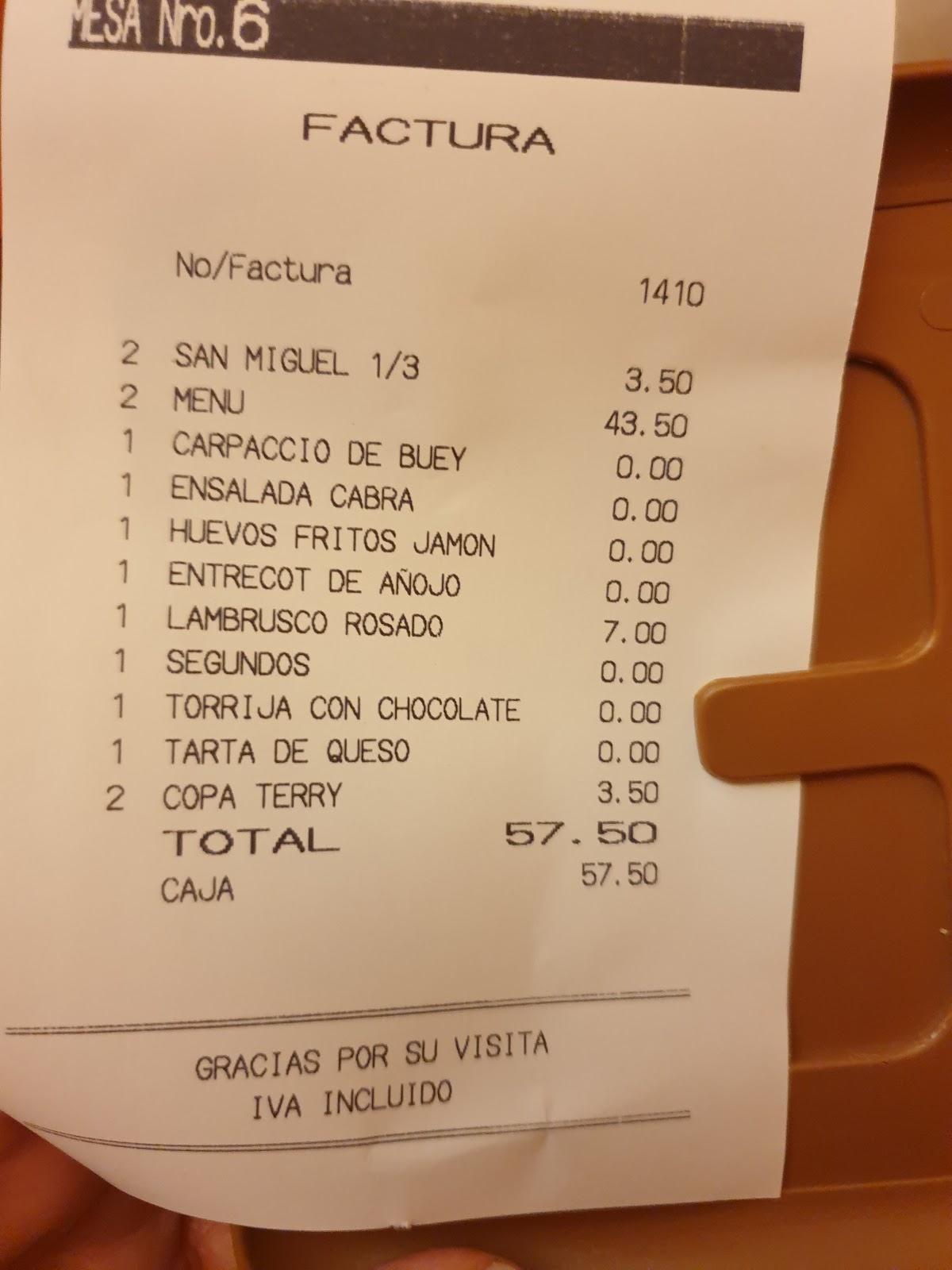 Carta Del Restaurante El Buen Yantar Albarrac N