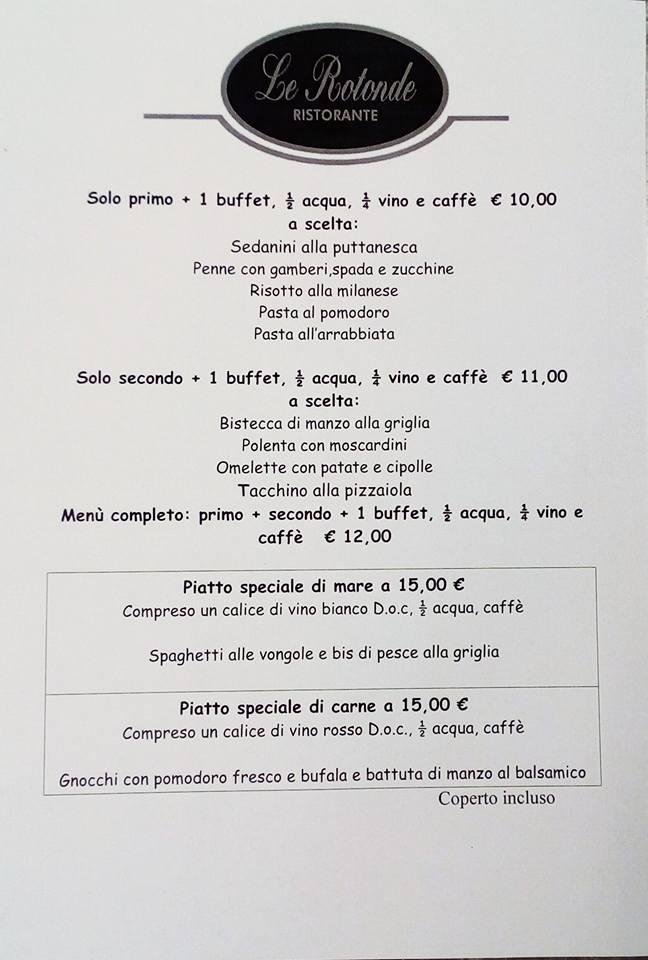 Speisekarte von Le Terrazze Ristorante Pizzeria, Medolago