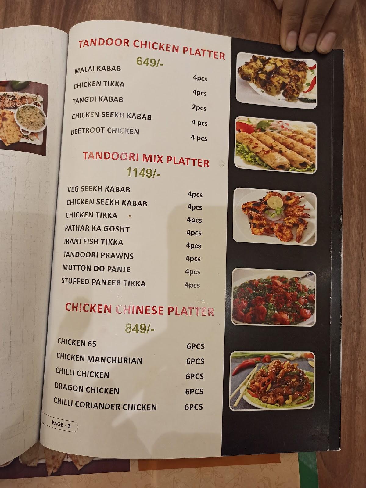 Menu at Pista House Shahalibanda, Hyderabad, 204132